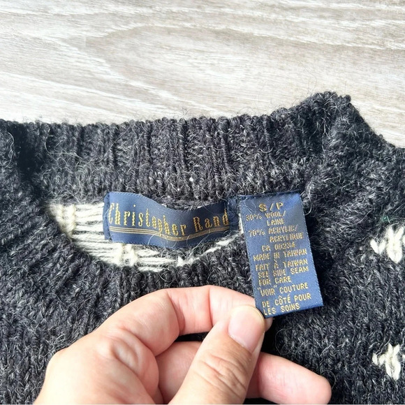 Vintage Christopher Rand Wool Blend Heavy Weight  Snowflake Sweater - Picture 6 of 14